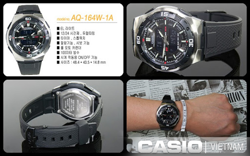 Đồng hồ Casio AQ-164W-1AVDF chính hãng