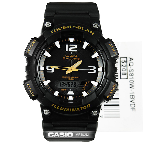 Đồng hồ Casio AQ-S810W-1BVDF mạnh mẽ