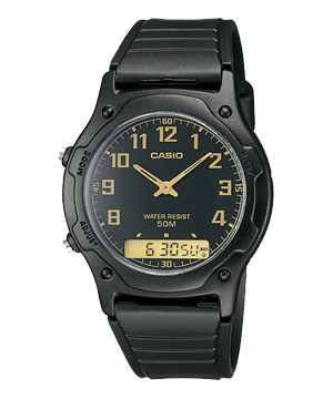 ĐỒNG HỒ CASIO AW-49H-1BVDF Dây nhựa - Đồng hồ điện tử kết hợp đồng hồ kim
