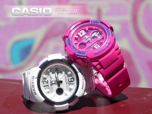 Đồng hồ Casio Baby-G BGA-210-4B2DR sành điệu với hai màu hồng và trắng 