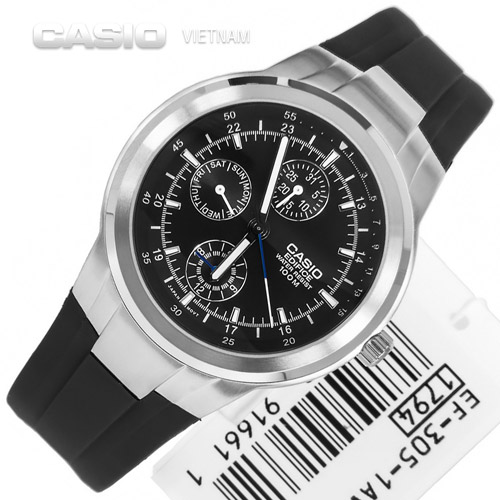 Đồng hồ Casio Edifice EF-305-1AVUDF Chính hãng Dây nhựa chống thấm nước