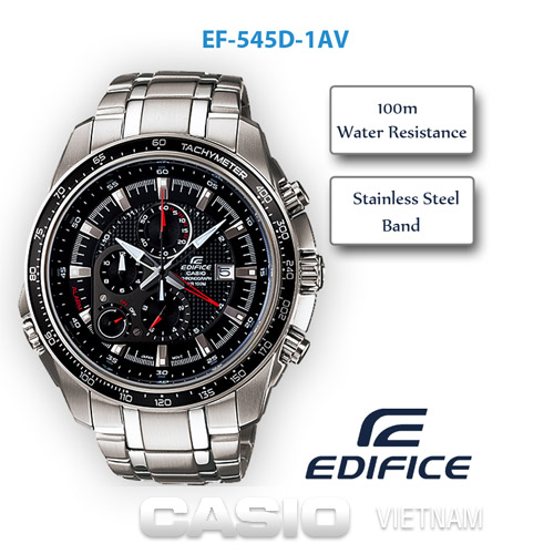 Đồng hồ nam Casio Edifice EF-545D-1AVUDF bấm giờ thể thao
