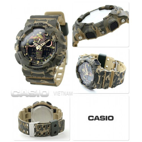 Đồng hồ nam Casio G-Shock GA-100CM-5ADR Độc đáo tinh xảo đến từng chi tiết
