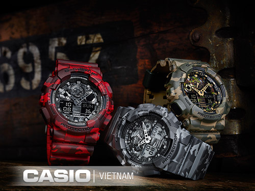 Đồng hồ nam Casio G-Shock GA-100CM-5ADR Màu sắc dễ phối hơp