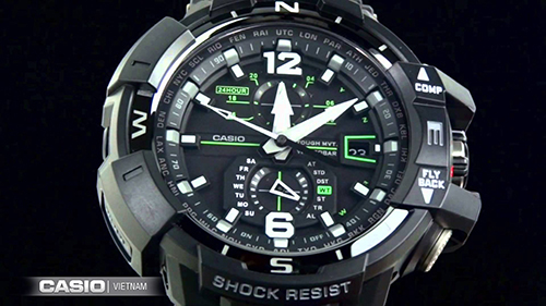 Đồng hồ Casio G-Shock GW-A1100-1A3DR các kim quay điều chỉnh dễ dàng