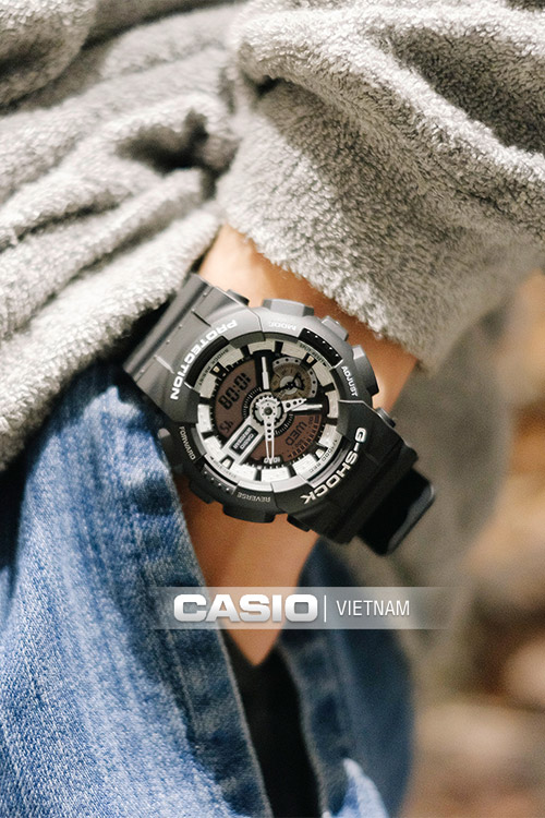 Đồng hồ nam Casio G-Shock GA-110BW-1ADR Chính hãng 