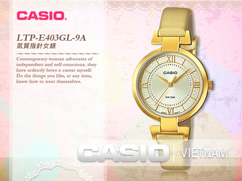 Đồng hồ Casio LTP-E403GL-9AVDF cá tính cho nữ