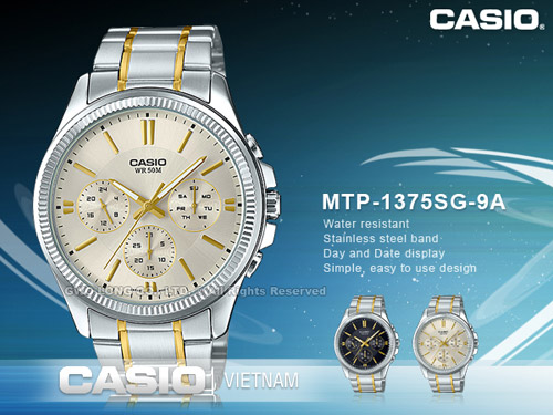 Đồng hồ nam Casio MTP-1375SG-9AVDF 
