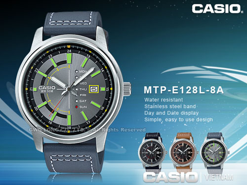 Đồng hồ nam MTP-E128L-78AVDF màu đặc biệt