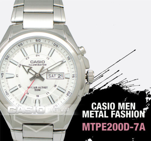 Đồng hồ nam Casio MTP-E200D-7AVDF thiết kế mạnh mẽ