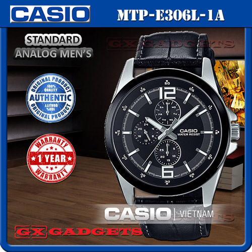 Đồng hồ Casio MTP-E306L-1ADF Chính hãng 