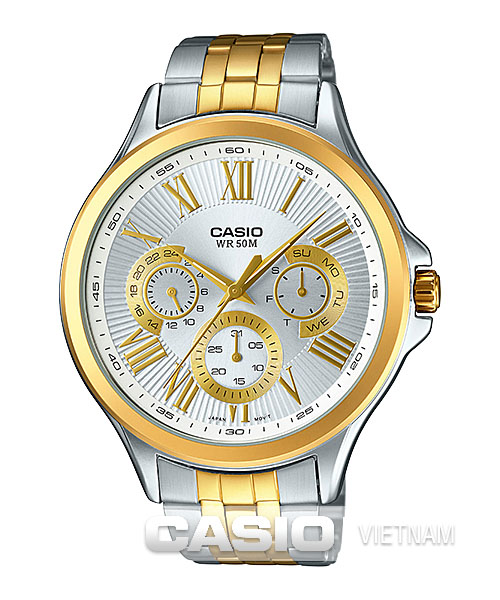 Đồng hồ Casio MTP-E308SG-7AVDF mạ vàng ion cao cấp