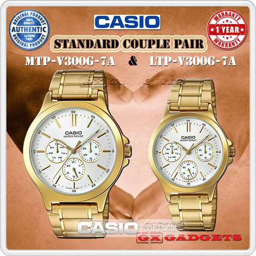 Đồng hồ Casio MTP-V300G-7AUDF mạ vàng cao cấp