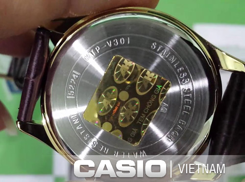 tem vàng đồng hồ Casio MTP-V301GL-9AUDF 