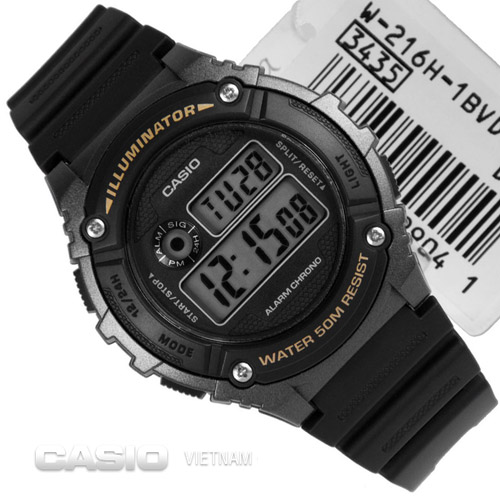 Đồng hồ Casio W-216H-1BVDF
