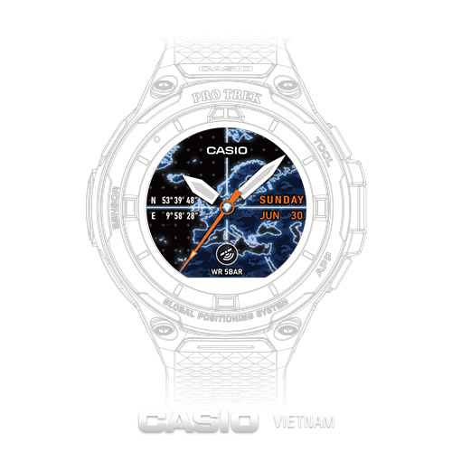 Đồng hồ Casio ProTrek WSD-F20-BK Mặt đồng hồ lớn rõ nhìn