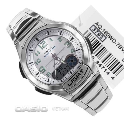 Đồng hồ Casio AQ-180WD-7BVDF Chính hãng Chống nước 100 mét