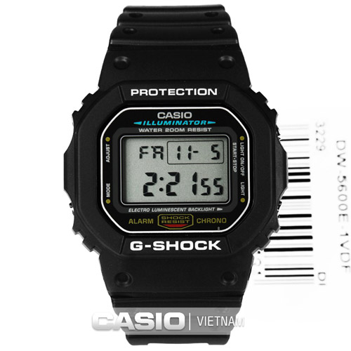 Đồng hồ Casio G-Shock DW-5600E-1VDF Cao cấp Chống nước 200 mét
