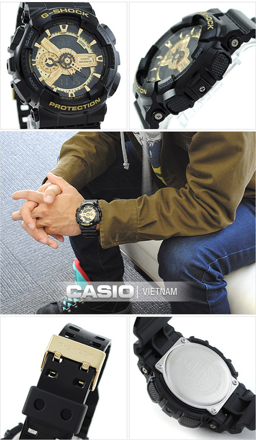 Đồng hồ Casio G-Shock Thể thao với Dây nhựa chống thấm nước tuyệt đối
