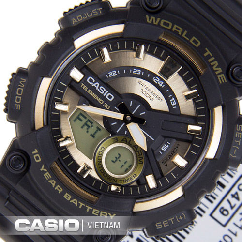 Đồng hồ Casio AEQ-110BW-9AVDF Pin 10 năm