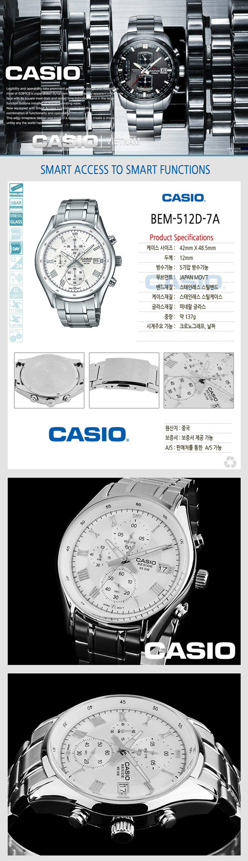 Đồng hồ Casio Beside Chính hãng Sang trọng và lịch lãm