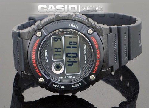 Đồng hồ Casio W-216H-1AVDF