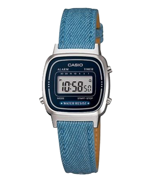 ĐỒNG HỒ CASIO LA670WL-2A2DF Đồng hồ điện tử - Dây da xanh