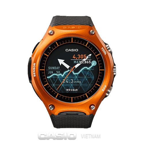 Đồng hồ Casio ProTrek WSD-F10-RG Chính hãng Chống nước 50 mét