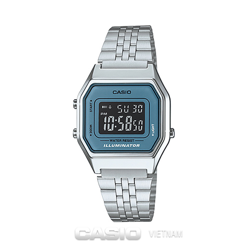 đồng hồ Casio LA680WA-2BDF chính hãng mặt xanh độc đáo