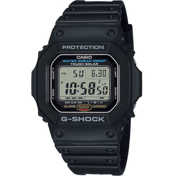 G-5600UE-1 | Đồng Hồ Casio | G-Shock | Dây Nhựa | Tough Solar | Chống Nước WR20BAR