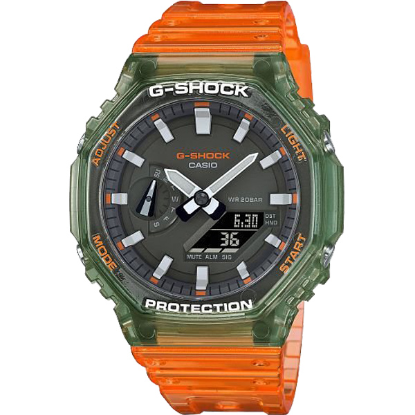 GA-2100HC-4A | Đồng Hồ Casio | G-Shock | Nam | Dây Nhựa Trong | Chống Nước WR20BAR