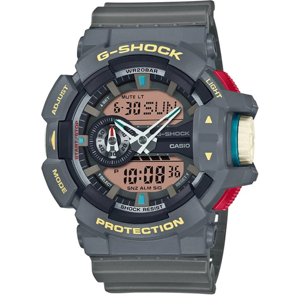 GA-400PC-8ADR | Đồng Hồ Casio | G-Shock | Dây Nhựa | Màu Đặc Biệt | Chống Nước WR20BAR