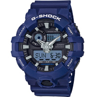 GA-700-2ADR | Đồng Hồ Casio | G-Shock | Dây Nhựa Màu Xanh | Chống Nước WR20Bar | Đèn LED