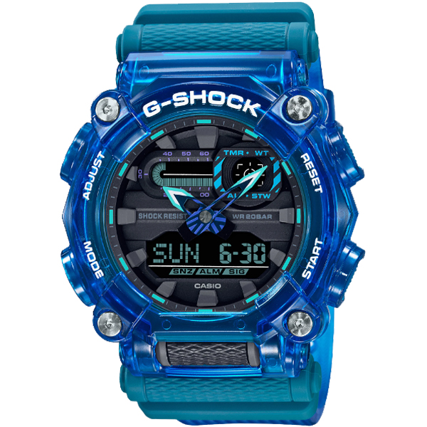GA-900SKL-2A | Đồng Hồ Casio | G-Shock | Nam | Dây Nhựa Trong | Chống Nước WR20BAR | Pin 7 Năm