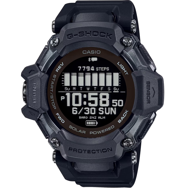 GBD-H2000-1B | Đồng Hồ Casio | G-Shock | Dây Nhựa | Chức Năng Đo Nhịp Tim | GPS | Pin Mặt Trời
