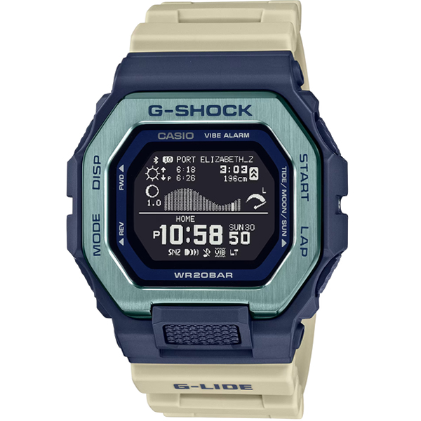 GBX-100TT-2 | Đồng Hồ Casio | G-Shock | G-Lide | Mặt Vuông Viền Kim Loại | Kết Nối Điện Thoại