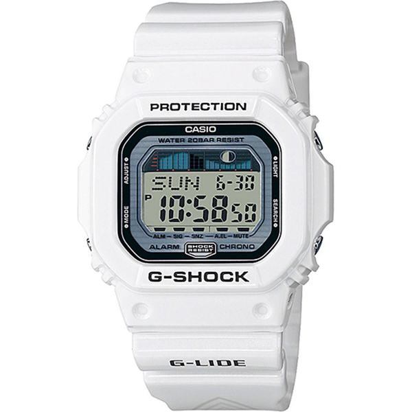 GLX-5600-7DR | Đồng Hồ Casio | G-Shock | Dây Nhựa | Mặt Vuông | Đồ Thị Thuỷ Triều