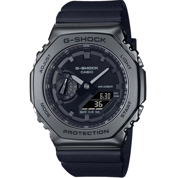 GM-2100BB-1A | Đồng Hồ Casio | G-Shock | Nam | Dây Nhựa | Vỏ Kim Loại | WR20BAR