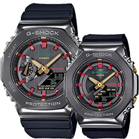 Đồng Hồ Casio Cặp Đôi G-Shock GM-2100CH-1A & GM-S2100CH-1A Dây Nhựa - Cấu Trúc Lõi Carbon - Chống Nước WR20BAR