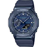 GM-2100N-2A | Đồng Hồ Casio | G-Shock | Nam | Dây Nhựa | Vỏ Kim Loại | WR20BAR