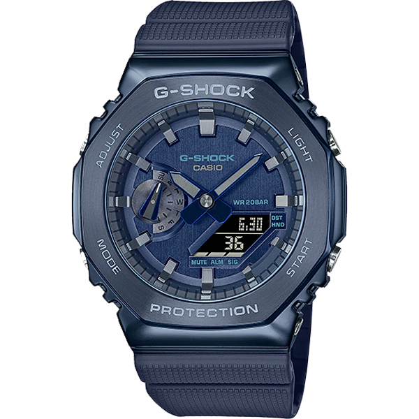 GM-2100N-2A | Đồng Hồ Casio | G-Shock | Nam | Dây Nhựa | Vỏ Kim Loại | WR20BAR