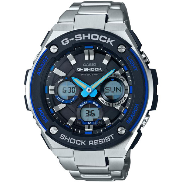 GST-S100D-1A2 | Đồng Hồ Casio | G-Shock | G-Steel | Dây Kim Loại | Pin Năng Lượng | WR20BAR