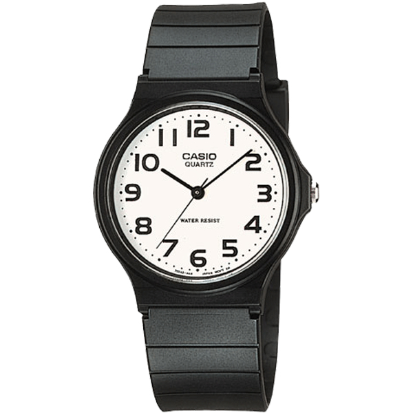 Đồng hồ Nam Casio MQ-24-7B2LDF Dây nhựa đen - Mặt trắng số đồng hồ kim