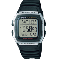 W-96H-1AV | Đồng Hồ Casio | Nam | Dây Nhựa | Pin 10 Năm | Chống Nước WR50M