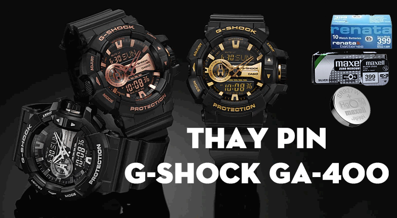 Thay Pin G-Shock GA-400 – Nút Bấm Nổi, Mặt Số Cá Tính