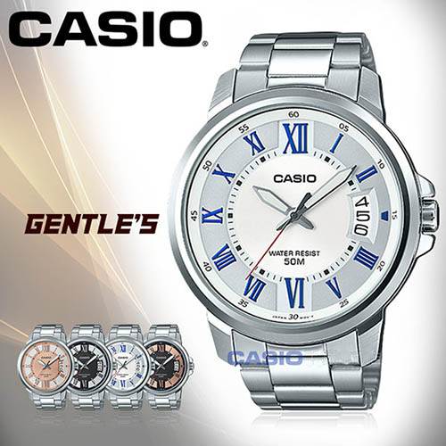 dòng đồng hồ nam Casio MTP-E130D-7AVDF dây kim loại