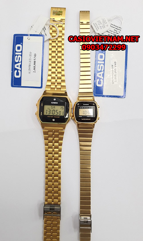Đồng Hồ Casio Đôi A159WGED-1DF & LA670WGAD-1DF mạ vàng