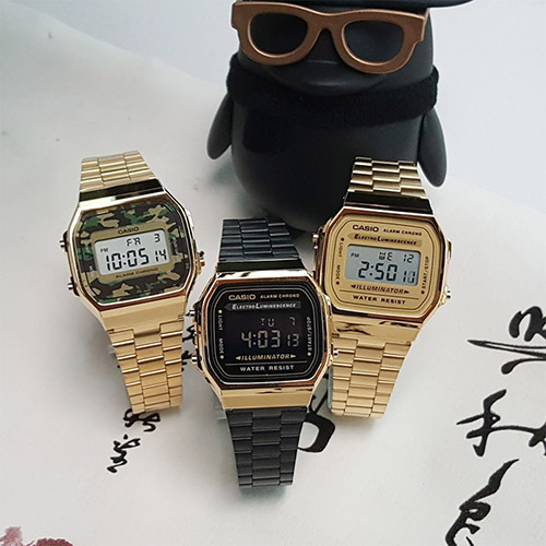 bộ 3 đồng hồ Casio Gold A168