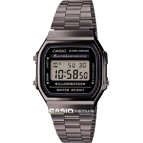đồng hồ nam Casio A168WGG-1AVDF dây kim loại