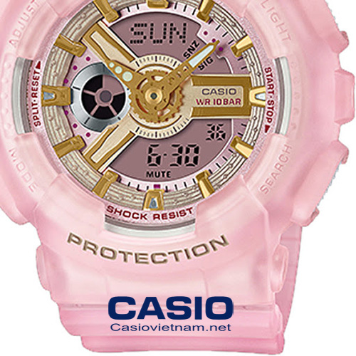 dây đeo bằng nhựa trong đồng hồ Casio BA-110SC-4ADR